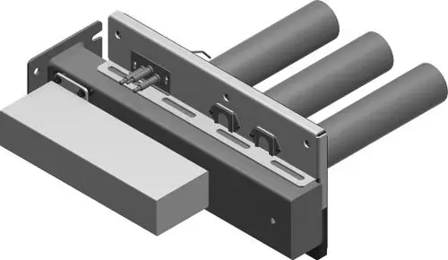 BOSCH Brennrost mit mehreren Röhren und einer flachen Halterung, geeignet für den Einsatz in Heizsystemen. Sichtbare Anschlussstellen auf der Rückseite.